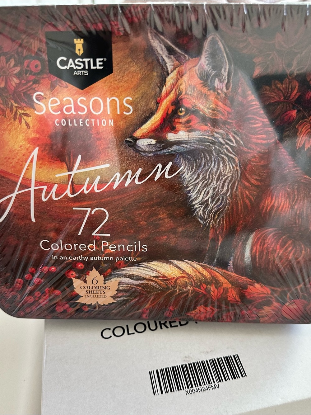 Castle Arts 72 Autumn Colored Pencils Set - Seasons Theme Wax Core Pencils